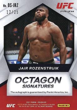 2021 Panini Prizm UFC - Octagon Signatures Mojo Prizms #OS-JRZ Jair Rozenstruik Back
