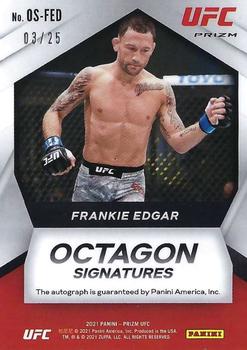 2021 Panini Prizm UFC - Octagon Signatures Mojo Prizms #OS-FED Frankie Edgar Back