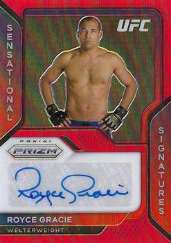 2021 Panini Prizm UFC - Sensational Signatures Red Prizms #SS-RGC Royce Gracie Front