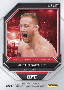 2021 Panini Prizm UFC - Signatures #SG-JGT Justin Gaethje Back