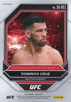 2021 Panini Prizm UFC - Signatures Red Prizms #SG-DCZ Dominick Cruz Back