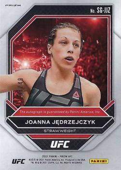 2021 Panini Prizm UFC - Signatures Red Prizms #SG-JJZ Joanna Jedrzejczyk Back