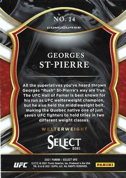 2021 Panini Select UFC #14 Georges St-Pierre Back