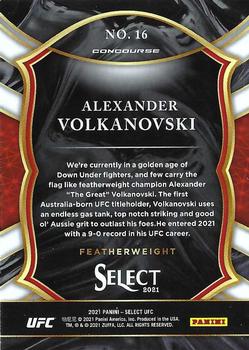 2021 Panini Select UFC #16 Alexander Volkanovski Back