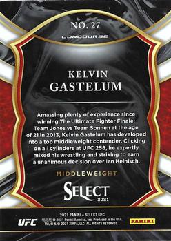 2021 Panini Select UFC #27 Kelvin Gastelum Back