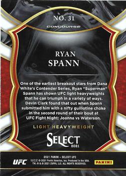 2021 Panini Select UFC #31 Ryan Spann Back