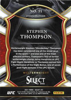 2021 Panini Select UFC #51 Stephen Thompson Back