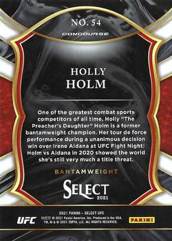 2021 Panini Select UFC #54 Holly Holm Back