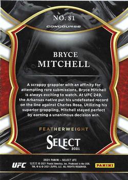 2021 Panini Select UFC #81 Bryce Mitchell Back