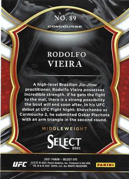 2021 Panini Select UFC #89 Rodolfo Vieira Back