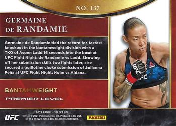 2021 Panini Select UFC #137 Germaine de Randamie Back