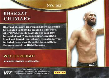 2021 Panini Select UFC #162 Khamzat Chimaev Back