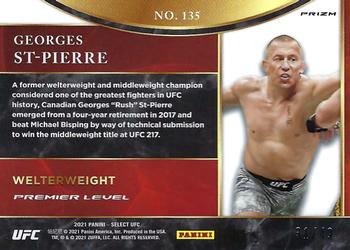 2021 Panini Select UFC - Blue Prizms #135 Georges St-Pierre Back