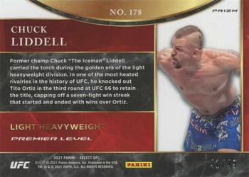 2021 Panini Select UFC - Blue Prizms #178 Chuck Liddell Back