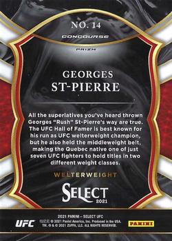 2021 Panini Select UFC - Disco Prizms #14 Georges St-Pierre Back