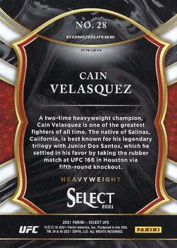 2021 Panini Select UFC - Disco Prizms #28 Cain Velasquez Back