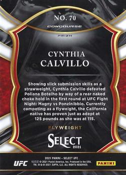 2021 Panini Select UFC - Disco Prizms #70 Cynthia Calvillo Back