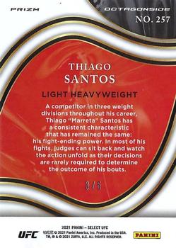 2021 Panini Select UFC - Green Prizms #257 Thiago Santos Back