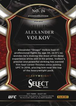 2021 Panini Select UFC - Red Disco Prizms #26 Alexander Volkov Back