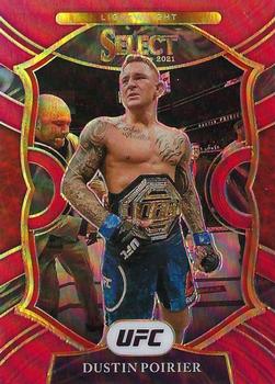 2021 Panini Select UFC - Red Prizms #72 Dustin Poirier Front