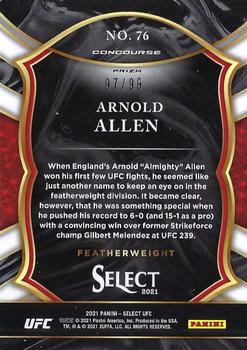 2021 Panini Select UFC - Red Prizms #76 Arnold Allen Back