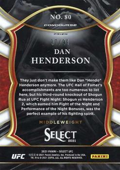 2021 Panini Select UFC - Red Prizms #80 Dan Henderson Back