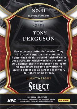 2021 Panini Select UFC - Red Prizms #91 Tony Ferguson Back