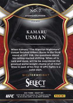 2021 Panini Select UFC - Scope Prizms #7 Kamaru Usman Back