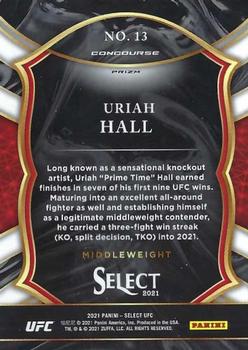 2021 Panini Select UFC - Silver Prizms #13 Uriah Hall Back