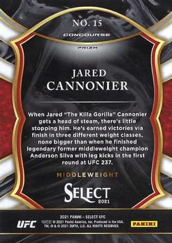 2021 Panini Select UFC - Silver Prizms #15 Jared Cannonier Back
