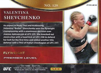 2021 Panini Select UFC - Silver Prizms #129 Valentina Shevchenko Back