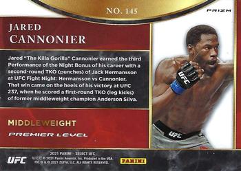 2021 Panini Select UFC - Silver Prizms #145 Jared Cannonier Back