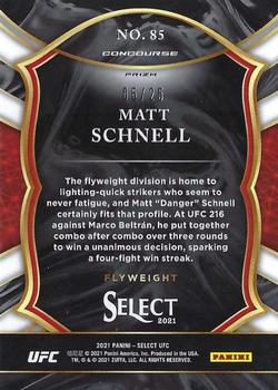 2021 Panini Select UFC - Tie-Dye Prizms #85 Matt Schnell Back