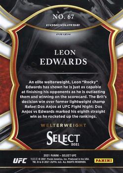 2021 Panini Select UFC - Tri-Color Prizms #67 Leon Edwards Back
