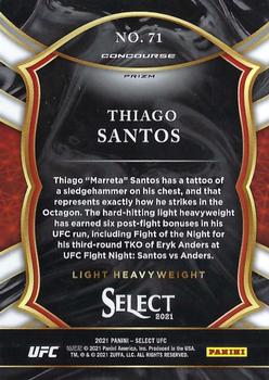 2021 Panini Select UFC - Tri-Color Prizms #71 Thiago Santos Back
