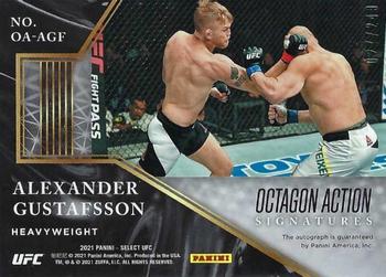 2021 Panini Select UFC - Octagon Action Signatures #OA-AGF Alexander Gustafsson Back
