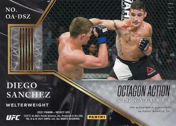 2021 Panini Select UFC - Octagon Action Signatures #OA-DSZ Diego Sanchez Back
