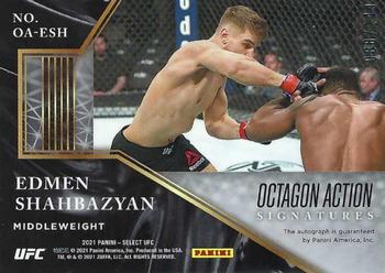 2021 Panini Select UFC - Octagon Action Signatures #OA-ESH Edmen Shahbazyan Back