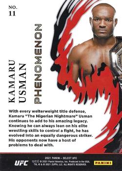 2021 Panini Select UFC - Phenomenon #11 Kamaru Usman Back