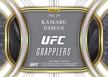 2021 Panini Select UFC - Select Grapplers #20 Kamaru Usman Back
