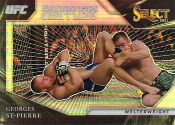 2021 Panini Select UFC - Select Grapplers Silver Prizms #25 Georges St-Pierre Front