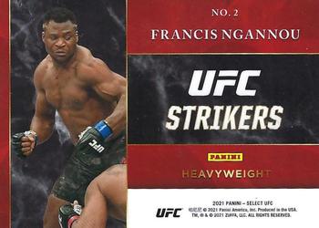 2021 Panini Select UFC - Select Strikers #2 Francis Ngannou Back