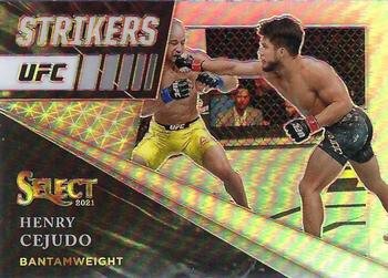 2021 Panini Select UFC - Select Strikers Silver Prizms #18 Henry Cejudo Front