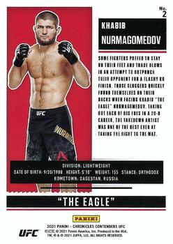 2021 Panini Chronicles UFC #2 Khabib Nurmagomedov Back