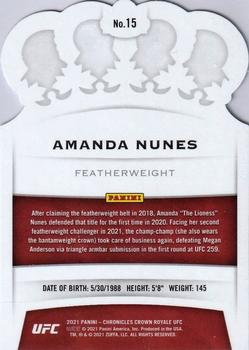 2021 Panini Chronicles UFC #15 Amanda Nunes Back