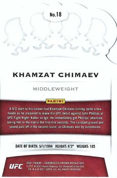 2021 Panini Chronicles UFC #18 Khamzat Chimaev Back