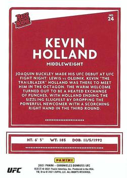 2021 Panini Chronicles UFC #24 Kevin Holland Back