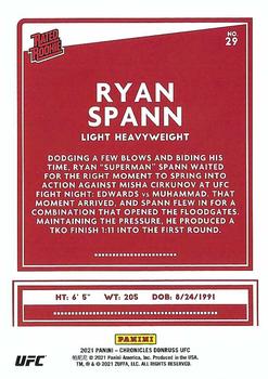 2021 Panini Chronicles UFC #29 Ryan Spann Back