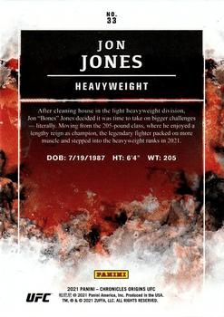 2021 Panini Chronicles UFC #33 Jon Jones Back