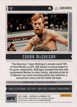 2021 Panini Chronicles UFC #52 Conor McGregor Back